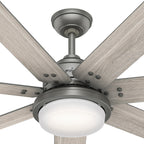 Hunter WiFi Whittington Ceiling Fan with LED Light, Handheld Remote - Windmill - Industrial, Farmhouse, Rustic - SMART FAN!