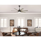 Hunter WiFi Whittington Ceiling Fan with LED Light, Handheld Remote - Windmill - Industrial, Farmhouse, Rustic - SMART FAN!