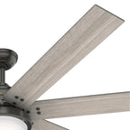 Hunter WiFi Whittington Ceiling Fan with LED Light, Handheld Remote - Windmill - Industrial, Farmhouse, Rustic - SMART FAN!