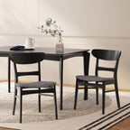 Abrielle Mid-Century Modern Upholstered Rubberwood Dining Chair (Set of 2) by Christopher Knight Home