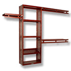 John Louis Home Solid Wood Reach-In Simplicity Closet System Red Mahogany