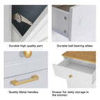 Kitchen Tilt Out Trash Cabinet Can Bin Storage Wooden Counter-top Waste Baskets with Drawer