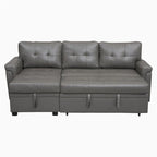 Convertible Reversible Sectional Sofa with Pull-Out Sleeper Bed, Hidden Storage Chaise, and Durable Legs