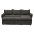 Convertible Reversible Sectional Sofa with Pull-Out Sleeper Bed, Hidden Storage Chaise, and Durable Legs