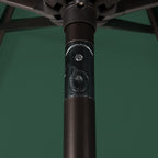 Lopes 9-foot Patio Umbrella with Bronze Finish Base Weight Stand Included