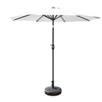 Lopes 9-foot Patio Umbrella with Bronze Finish Base Weight Stand Included