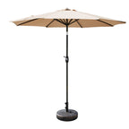 Lopes 9-foot Patio Umbrella with Bronze Finish Base Weight Stand Included