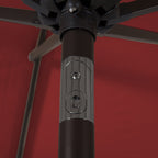 Lopes 9-foot Patio Umbrella with Bronze Finish Base Weight Stand Included