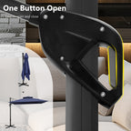 MAISON ARTS 12 FT Automatic Hydraulic Cantilever Umbrella Aluminum Pole 360 Degree Rotation