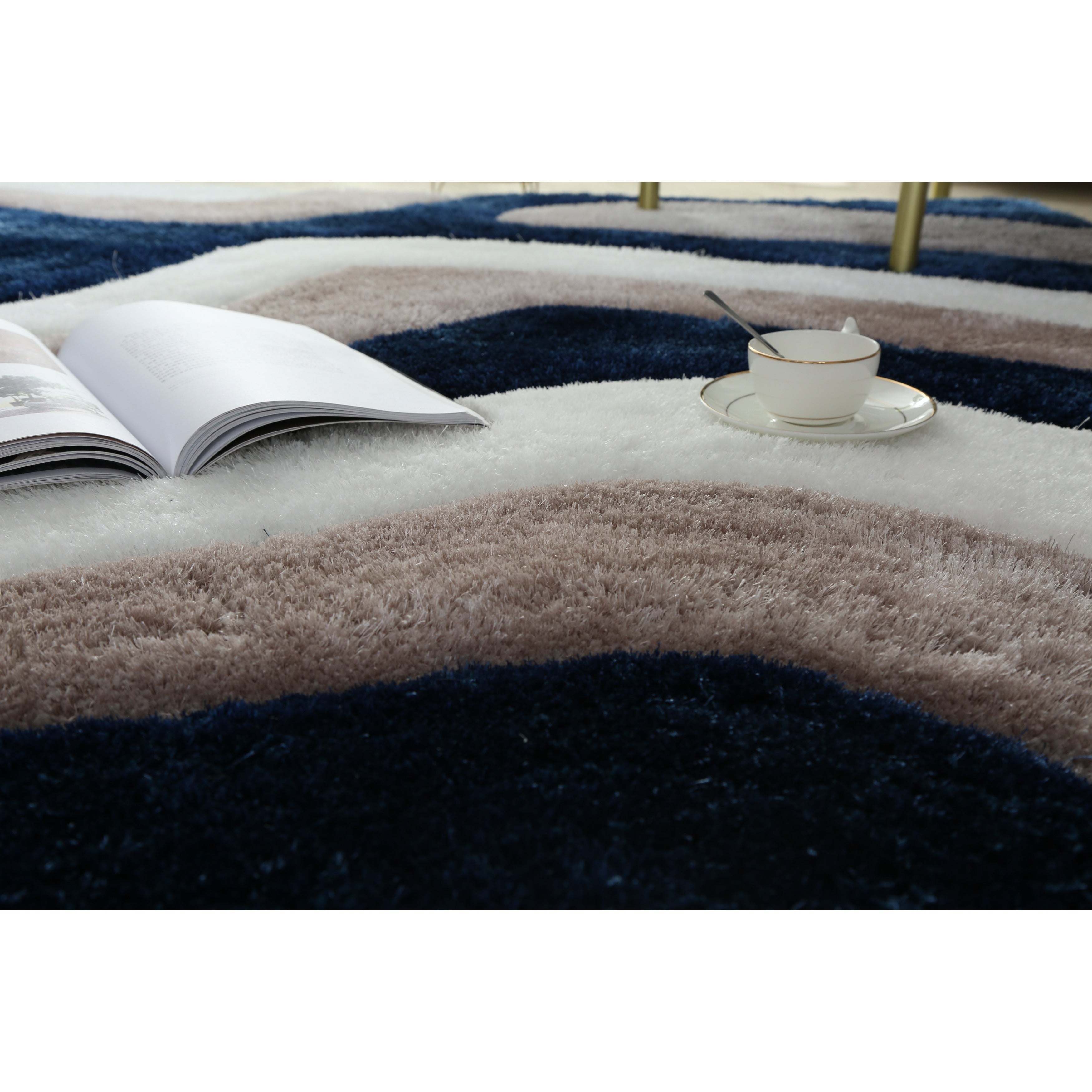 Mateos Shag Abstract Designed Area Rug