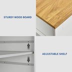 Moasis 53-inch Rolling Kitchen Island Storage Cabinet Portable Mobile Kitchen Cart