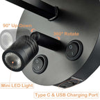 Morbihan Wall Sconce Set of 2 Fabric Wall Lamp with USB Port and Switch