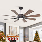Parrot Uncle 60 Farmhouse Integrated LED Windmill Ceiling Fan with Light and Remote