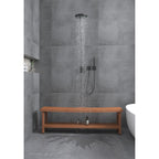 Patented Sumba Teak Shower Bench with Shelf