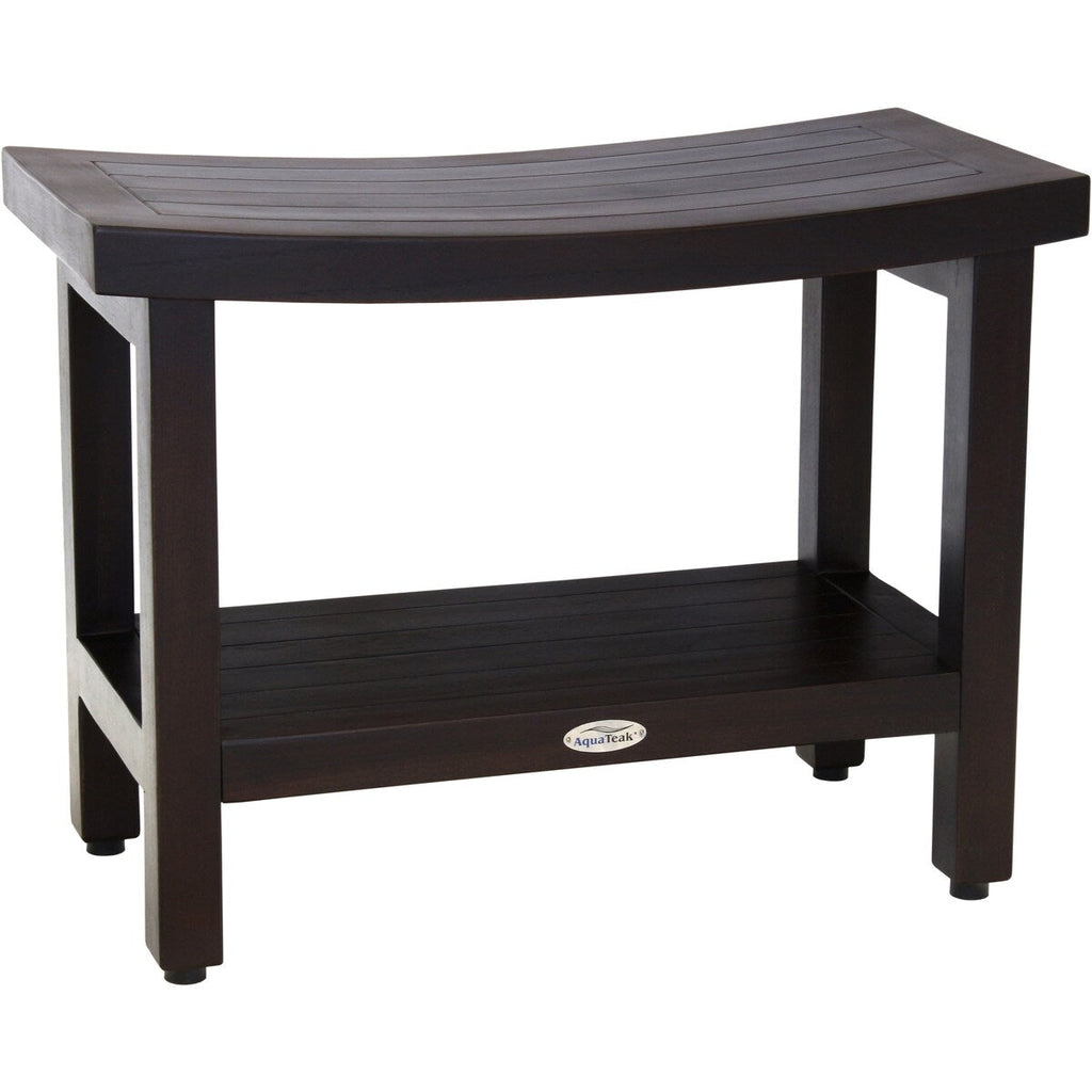 Patented Sumba Teak Shower Bench with Shelf