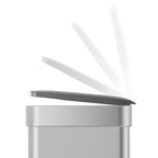 Qualiazero 16 Gal (8 Gal dual unit) Rectangular Recycle Step Can - Stainless Steel