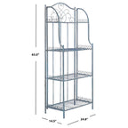 SAFAVIEH Bryn Victorian Wrought Iron 4-Tier Outdoor Bakers Rack - 25 In. W x 15 In. D x 63 In. H - 25W x 15D x 63H