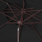 SAFAVIEH Outdoor Livia 9Ft Double Top Market Umbrella, Base Not Included