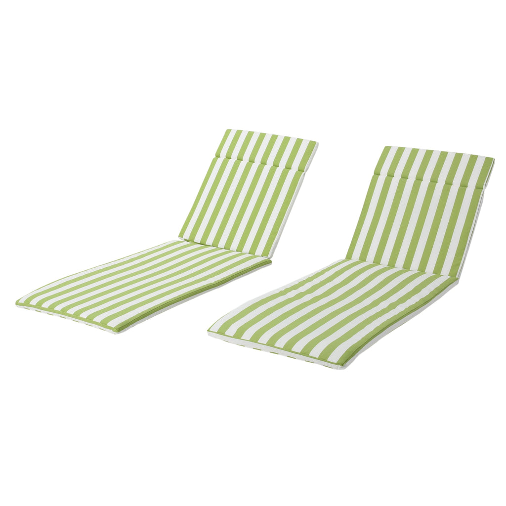 Salem Outdoor Cushion Set for Chaise Lounge - Cushions only (Set of 2) by Christopher Knight Home - 79.25L x 27.50W x 1.50H