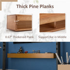 Solid Pine Wall Mounted Fireplace Mantel Floating Shelf