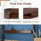 Solid Pine Wall Mounted Fireplace Mantel Floating Shelf