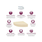 Transolid Studio 14-In X 14-In Solid Surface Wall-Mount Corner Shower Seat - 14.5 x 14.25 x 3