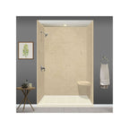 Transolid Studio 14-In X 14-In Solid Surface Wall-Mount Corner Shower Seat - 14.5 x 14.25 x 3