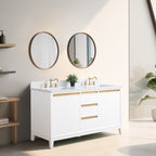 Vanity Art Bathroom Vanity with Ceramic Sink and Engineered Marble Top