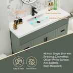 Wavy Line 30/36/48 Bathroom Vanity Set with Sink & Faucet