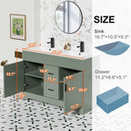 Wavy Line 30/36/48 Bathroom Vanity Set with Sink & Faucet