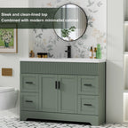 Wavy Line 30/36/48 Bathroom Vanity Set with Sink & Faucet