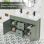 Wavy Line 30/36/48 Bathroom Vanity Set with Sink & Faucet