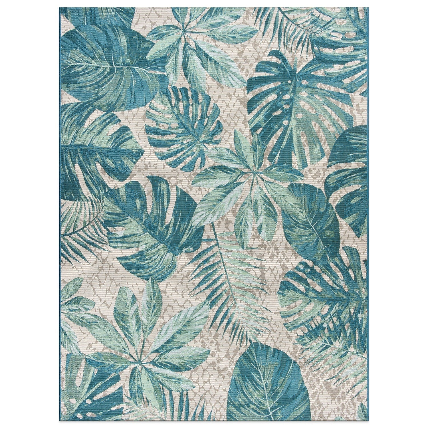World Rug Gallery Contemporary Tropical Floral Indoor/Outdoor Area Rug